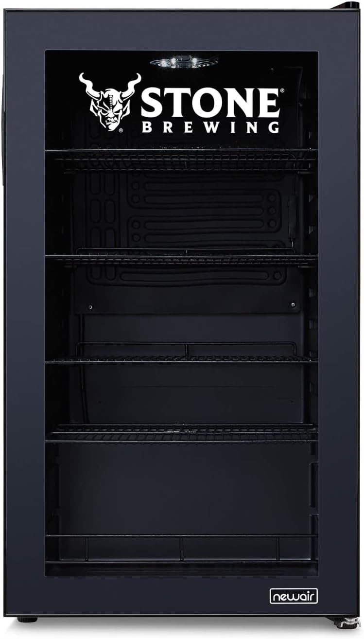 2026 Getränkekühlschrank | Freistehender Kühlschrank für 126 Dosen mit Glastür mit Scharnier rechts | Mini-Getränkekühlschrank, perfekt für Bier, Wein, Limonade und kühlere Getränke