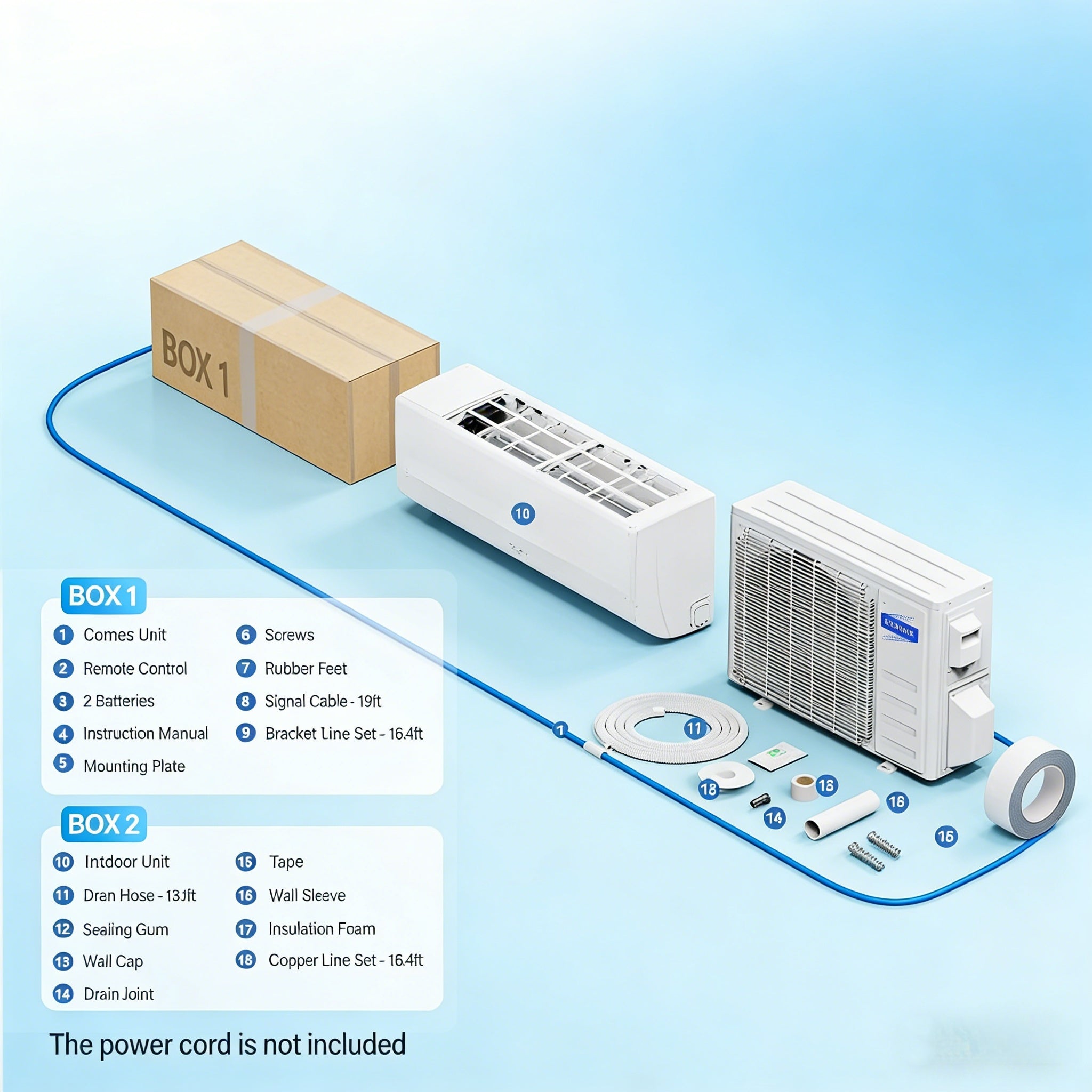 2026 12,000 BTU 21 SEER2 230V Mini Split Air Conditioner with Heat Pump Ductless Inverter & Install Kit