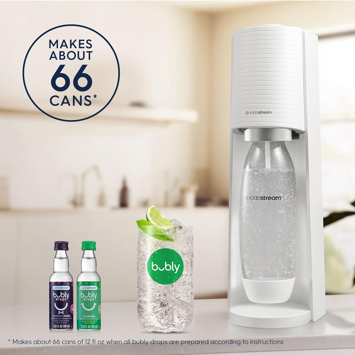 2026 2025 SodaStream Terra Machine à Eau Pétillante Bundle (Noir), avec CO2, Bouteilles Compatibles Lave-Vaisselle et Arômes Bubly Drops