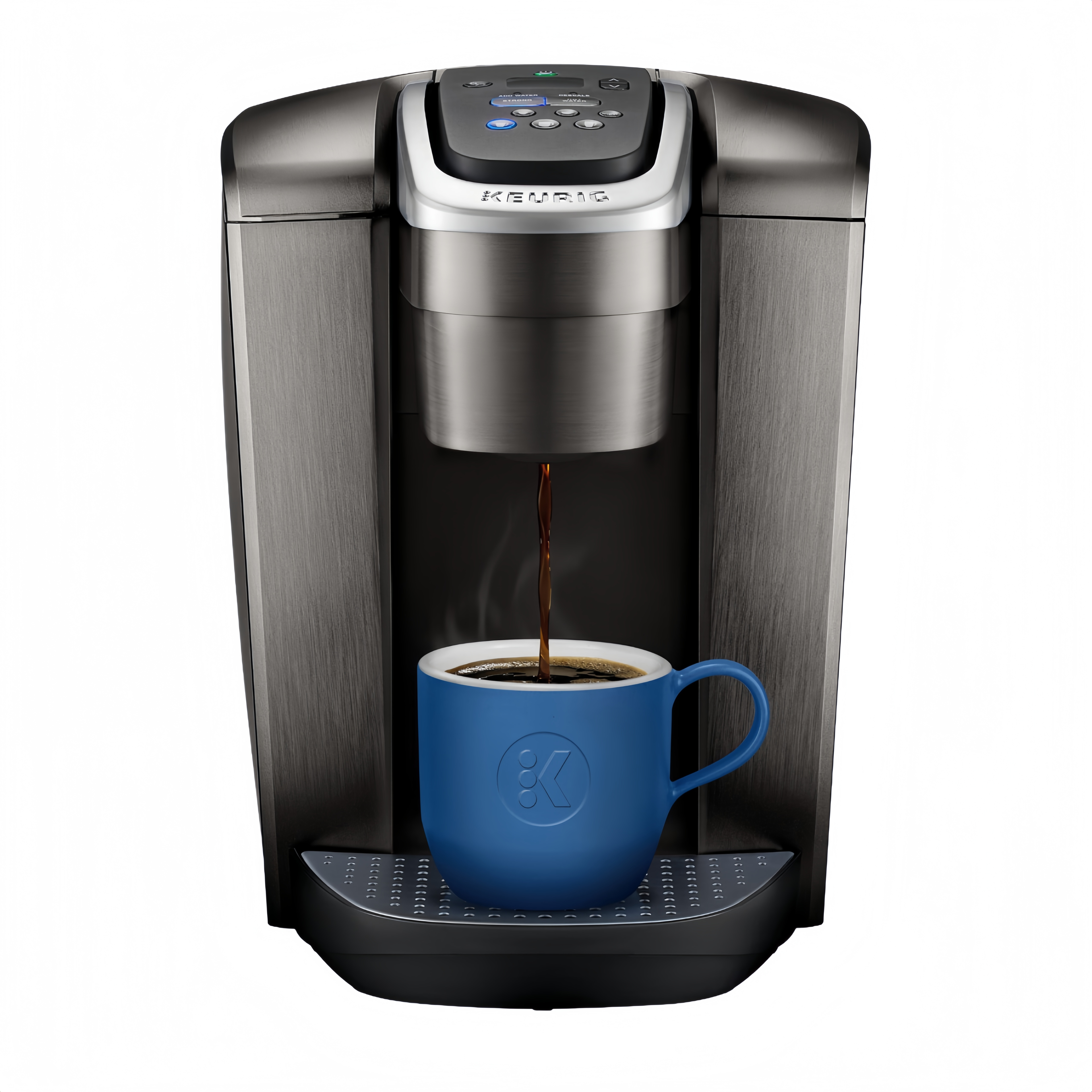 2026 2025 Keurig K-Elite – Machine à Café à Dosettes K-Cup à Portion Unique, Finition Brossée Slate, Programmable pour Café Chaud et Glacé