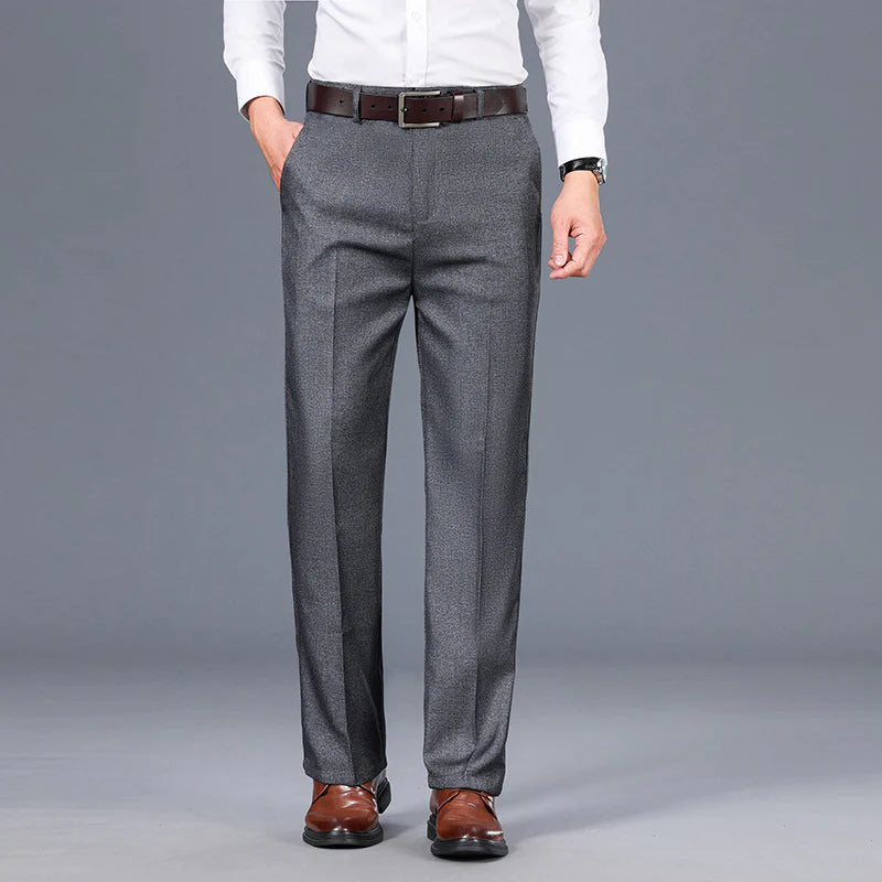 2026 Men's Business Straight Cut Winter Dress Trousers Comfortable Casual Style