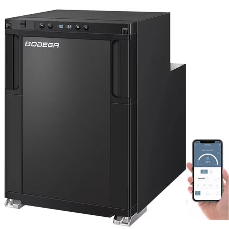 AAOBOSI 45L Glacière à Compresseur, Glaciere Électrique -20℃ à 20℃, Frigo Camion APP&Bouton Contrôle, 12/24V DC et 100-240V AC Glaciere Camping Pour Voiture, Camion, Bateau et Prise De Courant