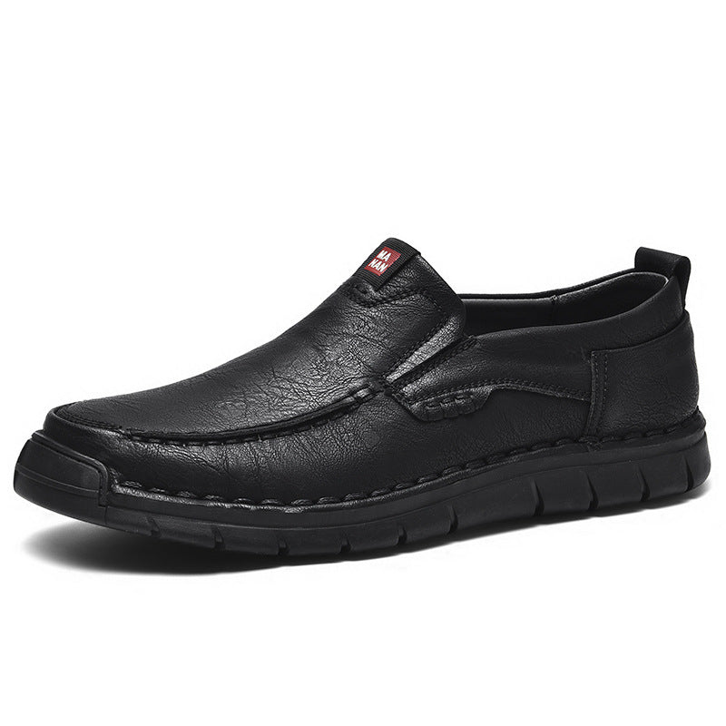 Chaussures confortable en cuir souple décontracté pour homme