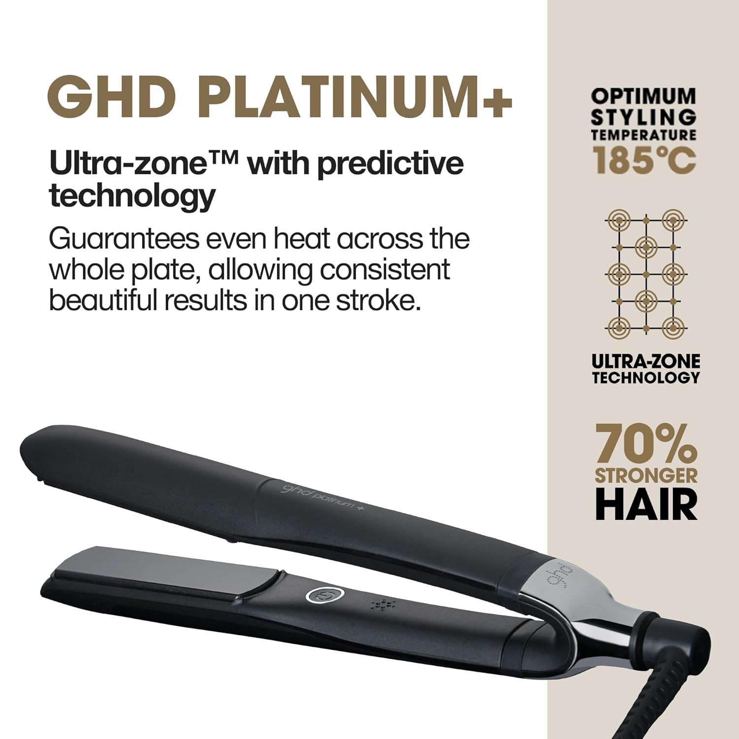 2026 2025 Lisseur ghd Platinum+ Styler ― Fer à Lisser 1" Professionnel en Céramique, Outil de Coiffage pour des Cheveux Plus Forts, Plus de Brillance et Plus de Protection de la Couleur