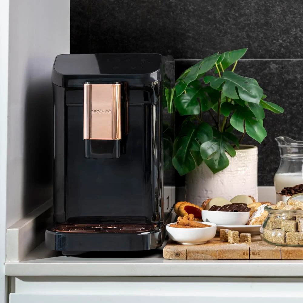 2026 2025 Machine à café entièrement automatique Cecotec Cremmaet Macchia Black Rose – 1350 W, Thermobloc, Pompe à 19 Bars, Système Plug&Play, Réservoir à café avec moulin intégré, Nettoyage automatique