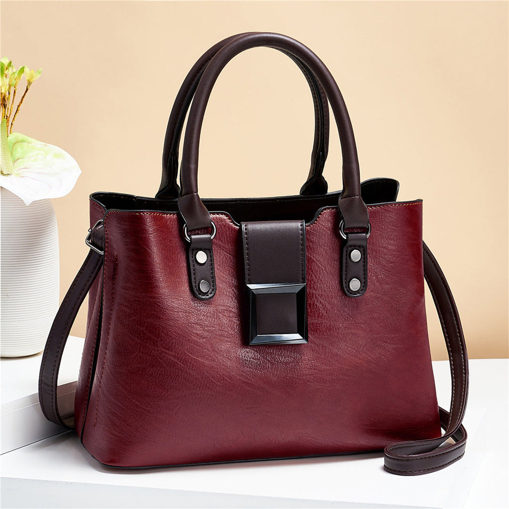 Women's Premium Big Buckle Shoulder Crossbody Office Handbag - LAKD London