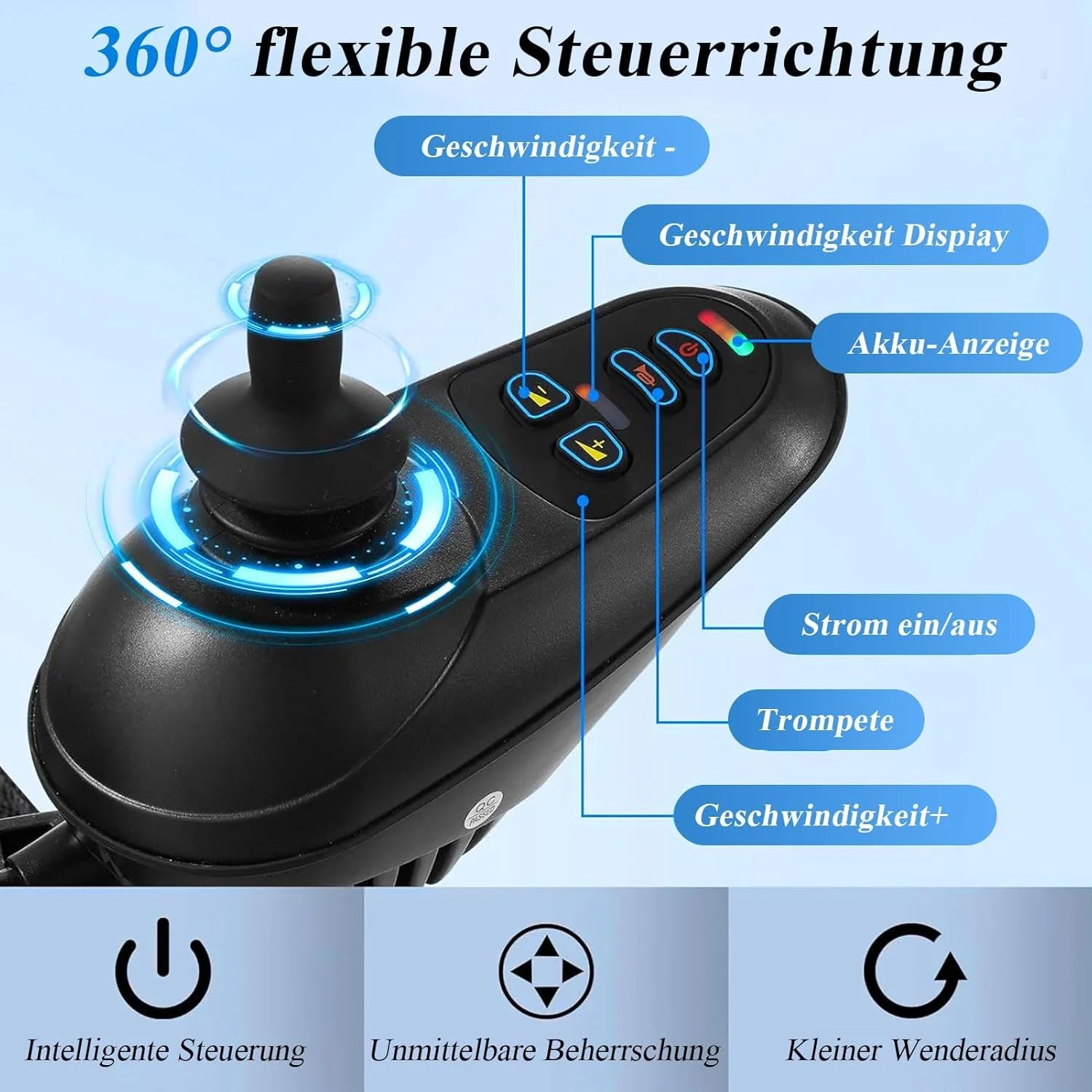 2026 WEYRAL 50cm Breite Sitz Elektrischer Rollstuhl für Erwachsene,mit Schutzhülle, Leichter Elektro Rollstuhl bis 150kg,40km Lange Elektrorollstuhl, Elektro Rollstuhl für Senioren