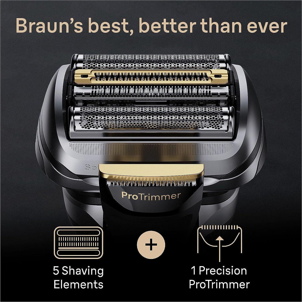 2026 2025 Braun Series 9 Pro+ 9477cc Nass- und Trockenrasierer mit 5-in-1 SmartCare Center und PowerCase, Silber