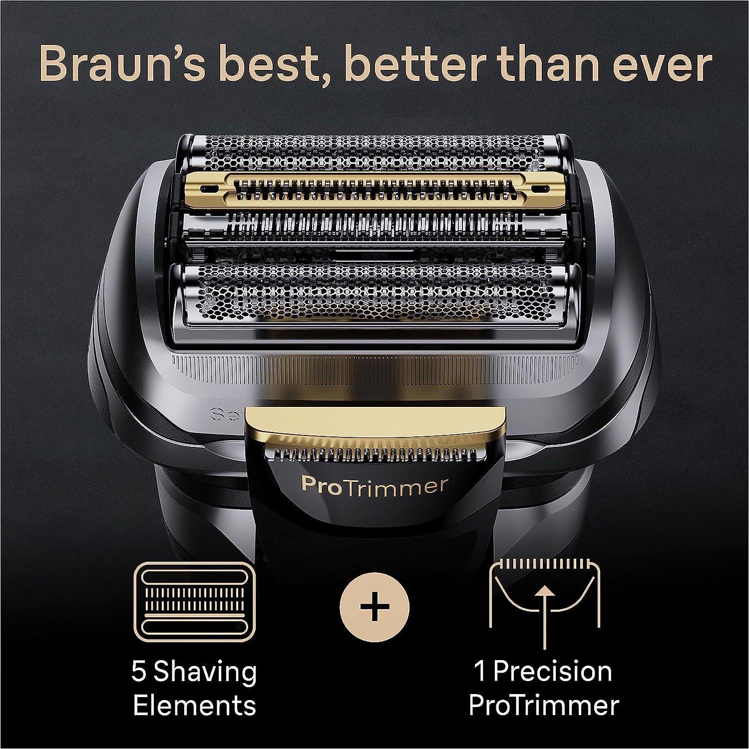 2026 2025 Braun Series 9 Pro+ 9477cc Nass- und Trockenrasierer mit 5-in-1 SmartCare Center und PowerCase, Silber
