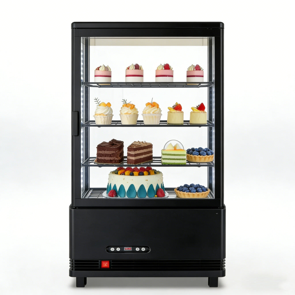 2026 18" 3 Cu.Ft. 170W 110V Four-Sided Refrigerated Bakery Display Case