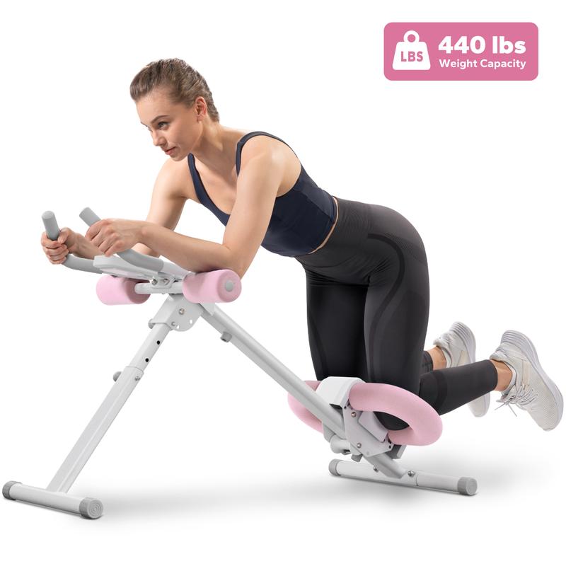 2026 MERACH Adjustable Ab Trainer Machine LCD Monitor Foldable Abdominal Exercise Equipment Core Trainer Workout for Body Buttocks Shaper Fitness Equipment