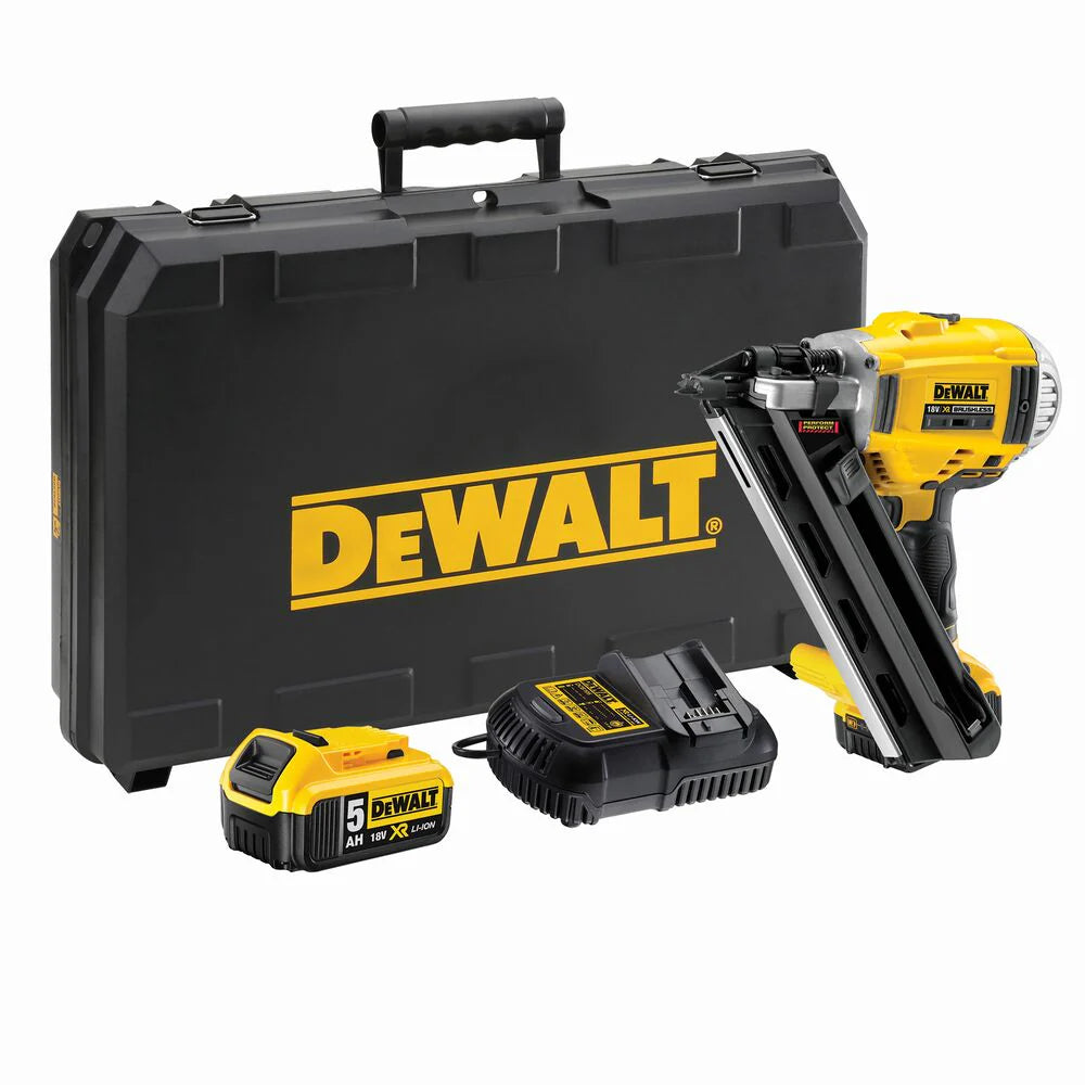 2026 18V/2x5Ah Zwei-Stufen Akku-Nagler&Klammergeräte 90mm (DeWALT DCN692P2-QW)