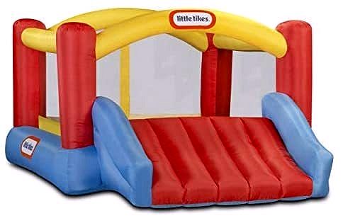 2026 Little Tikes Jump ’n Slide Hüpfburg – Aufblasbare Hüpfburg mit Rutsche inkl. Hochleistungsgebläse mit GFCI & Bodenankern