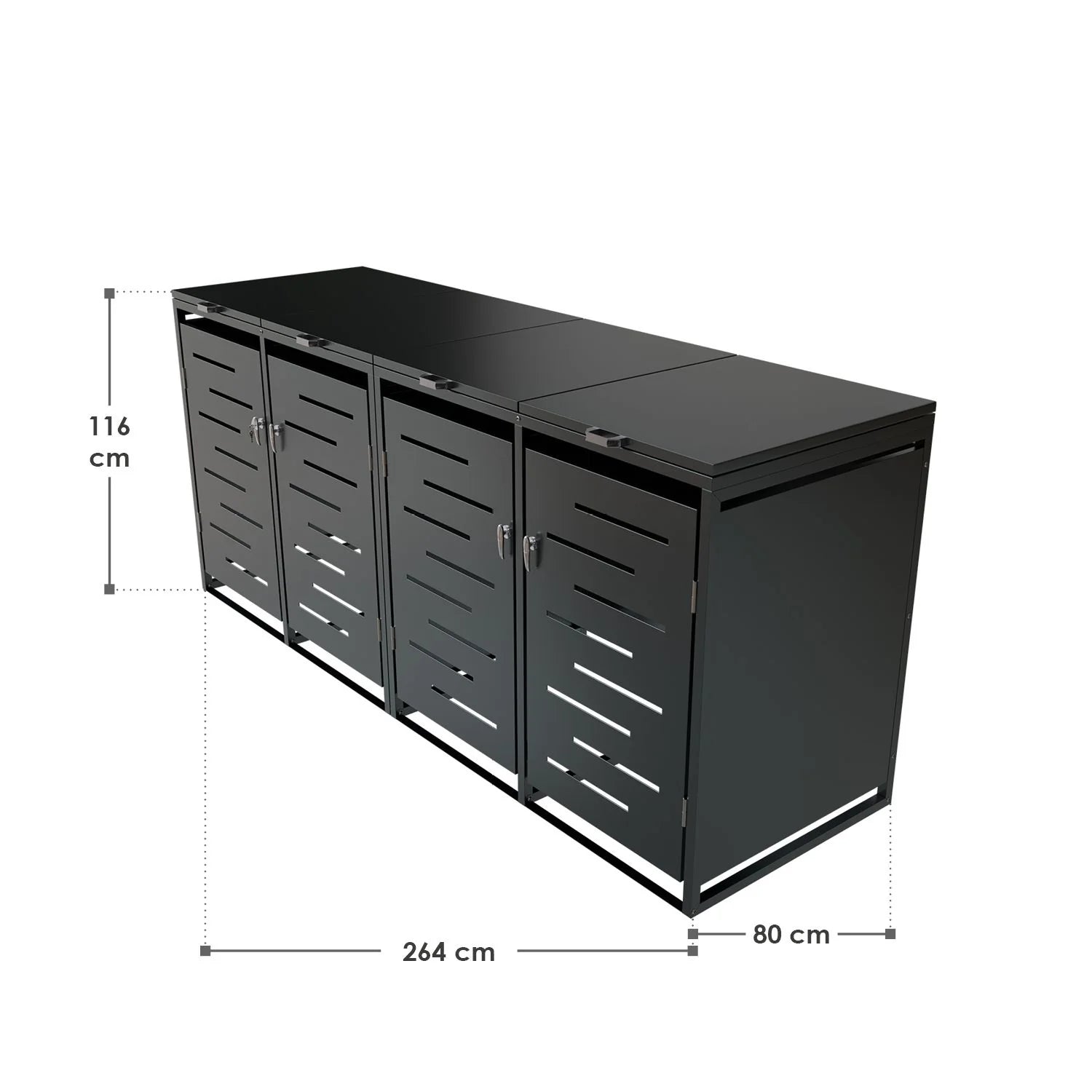 2026 Metall Mülltonnenbox Arel