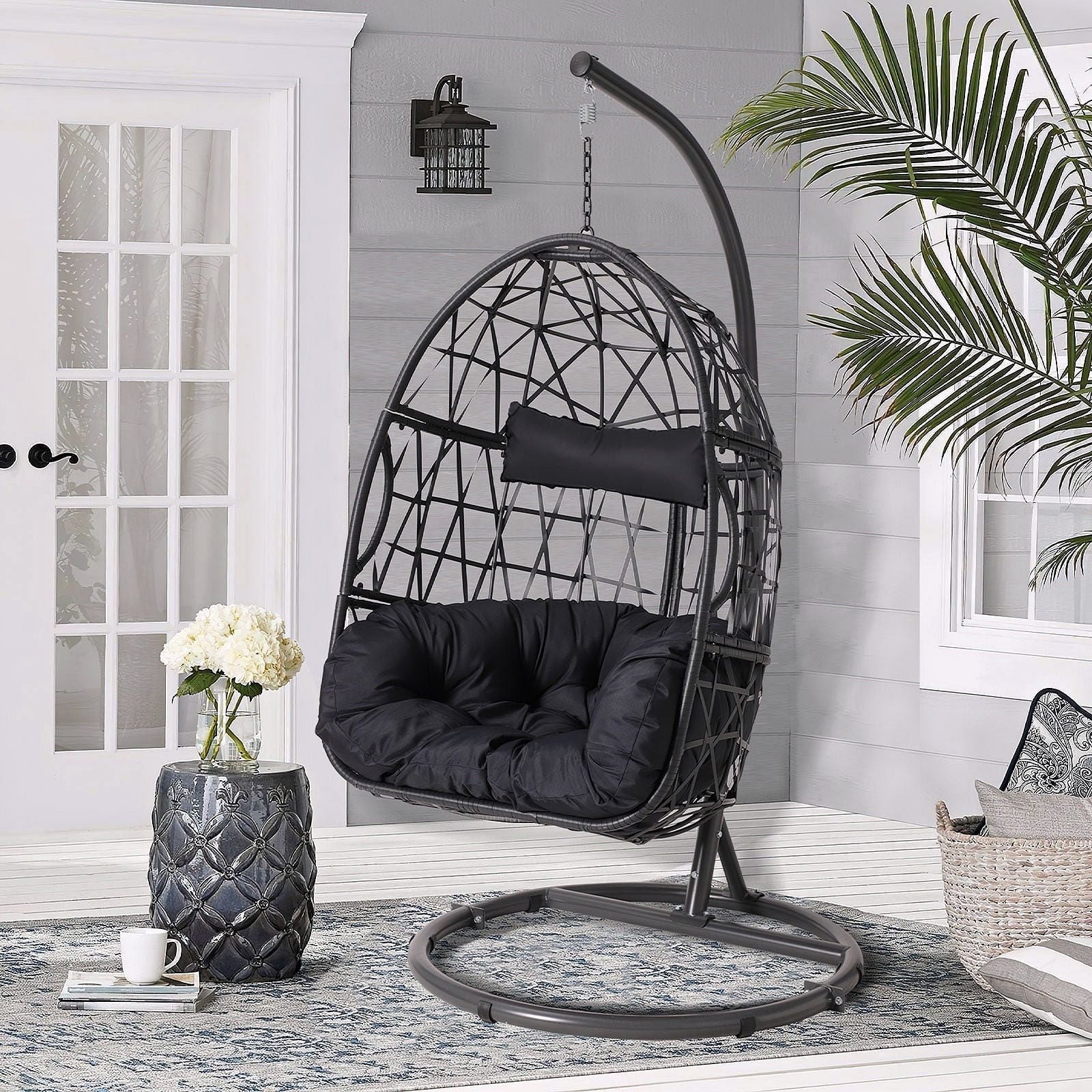 2026 Haverchair Fauteuil suspendu en œuf avec support pour extérieur et terrasse