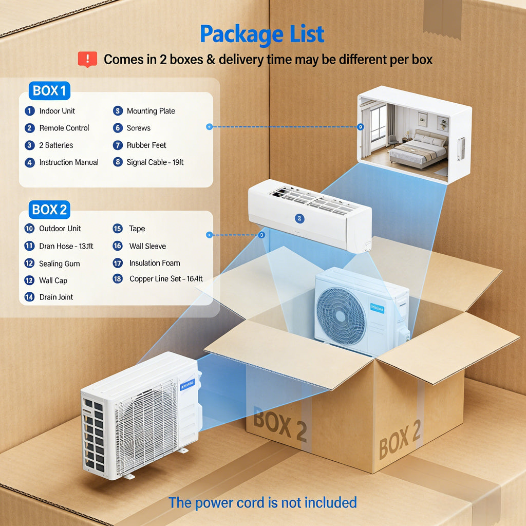 2026 11,500 BTU 17 SEER2 115V Mini Split Air Conditioner with Heat Pump Ductless Inverter & Install Kit