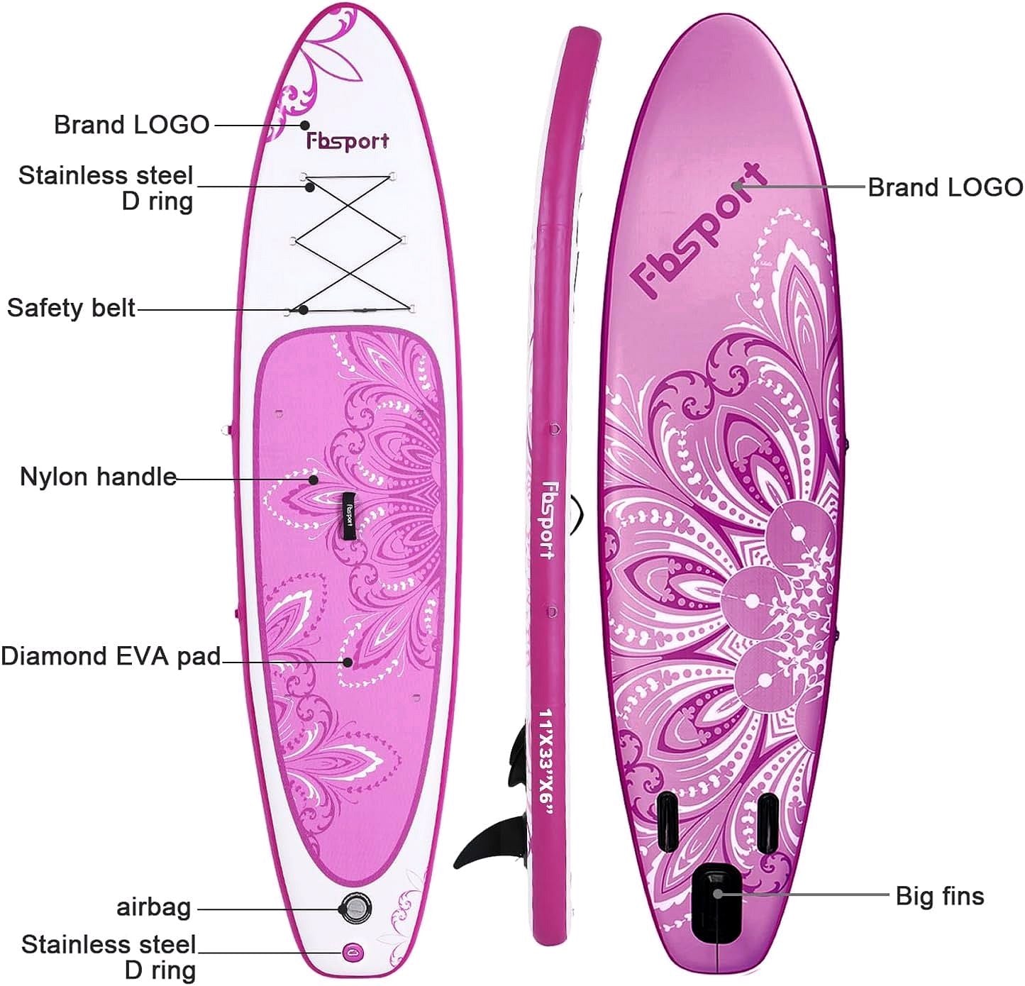 2026 Premium Stand Up Paddle Board, Yoga Board with Durable SUP Accessories & Carry Bag | Wide Stance, Surf Control, Non-Slip Deck, Leash, Paddle and Pump for Youth & Adult