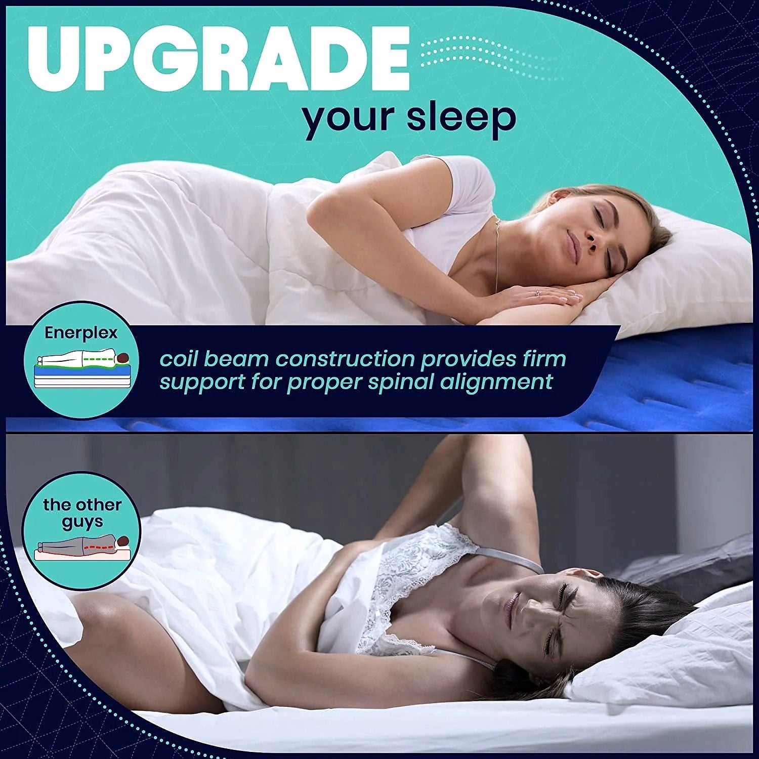 2026 Matelas Gonflable EnerPlex avec Pompe Intégrée – Matelas Gonflable Double Hauteur pour Camping, Maison & Voyage – Queen, 13 Pouces