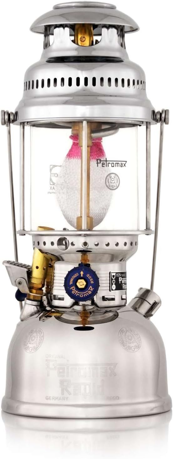 2026 HK500 Drucklaterne, 500 Kerzenstärke mit 1 Quart Kerosintank für Zuhause, Camping oder als Notbeleuchtung, handmontierte 400-Watt-Hochdrucklampe, poliertes Messing