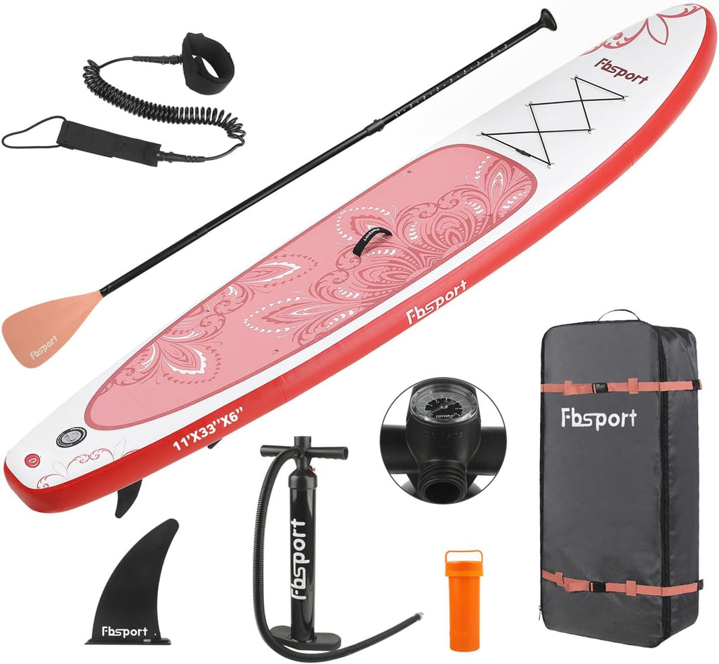 2026 Premium-Stand-Up-Paddle-Board, Yoga-Board mit strapazierfähigem SUP-Zubehör und Tragetasche | Breiter Stand, Surf-Kontrolle, rutschfestes Deck, Leine, Paddel und Pumpe für Jugendliche und Erwachsene
