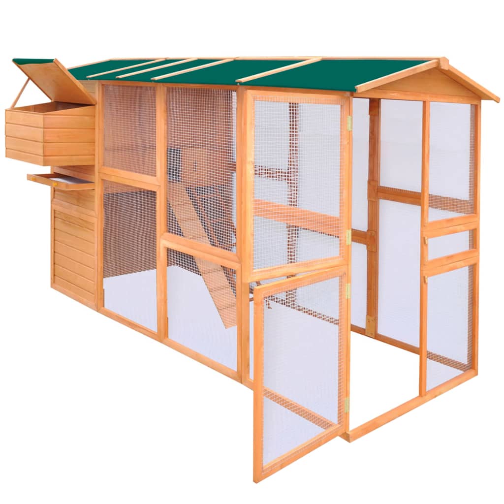 2026 Hühnerstall Kiefer Holz 295 x 163 x 170 cm Nistkasten Braun Freilauf