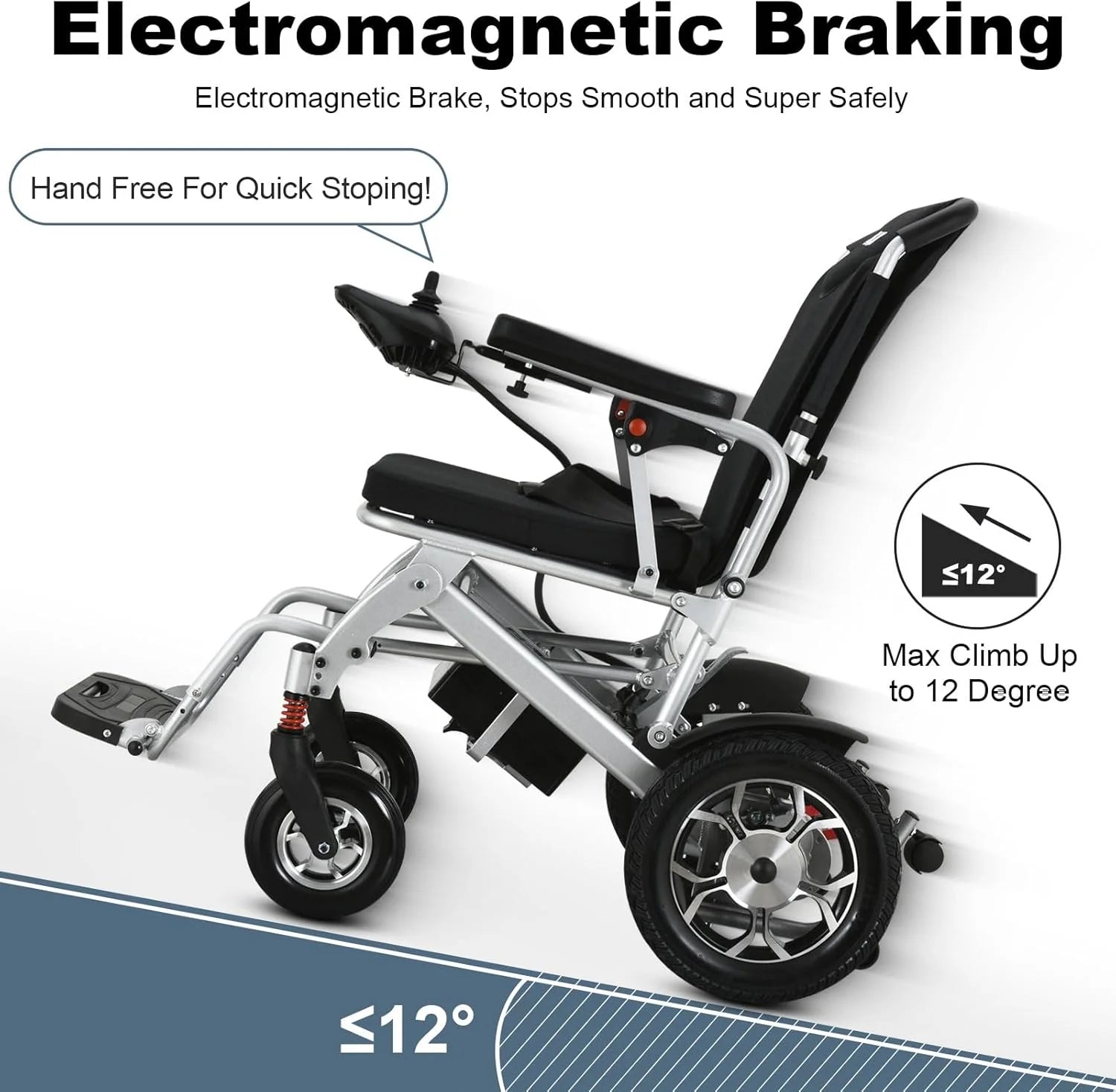 2026 WEYRAL 50cm Breite Sitz Elektrischer Rollstuhl für Erwachsene,mit Schutzhülle, Leichter Elektro Rollstuhl bis 150kg,40km Lange Elektrorollstuhl, Elektro Rollstuhl für Senioren