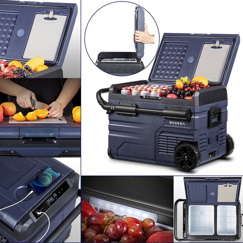 2026 12 Volt 37 Qt. Tragbarer Autokühlschrank, Autogefrierschrank für Outdoor, Camping, Reisen, Wohnmobil, APP-Steuerung