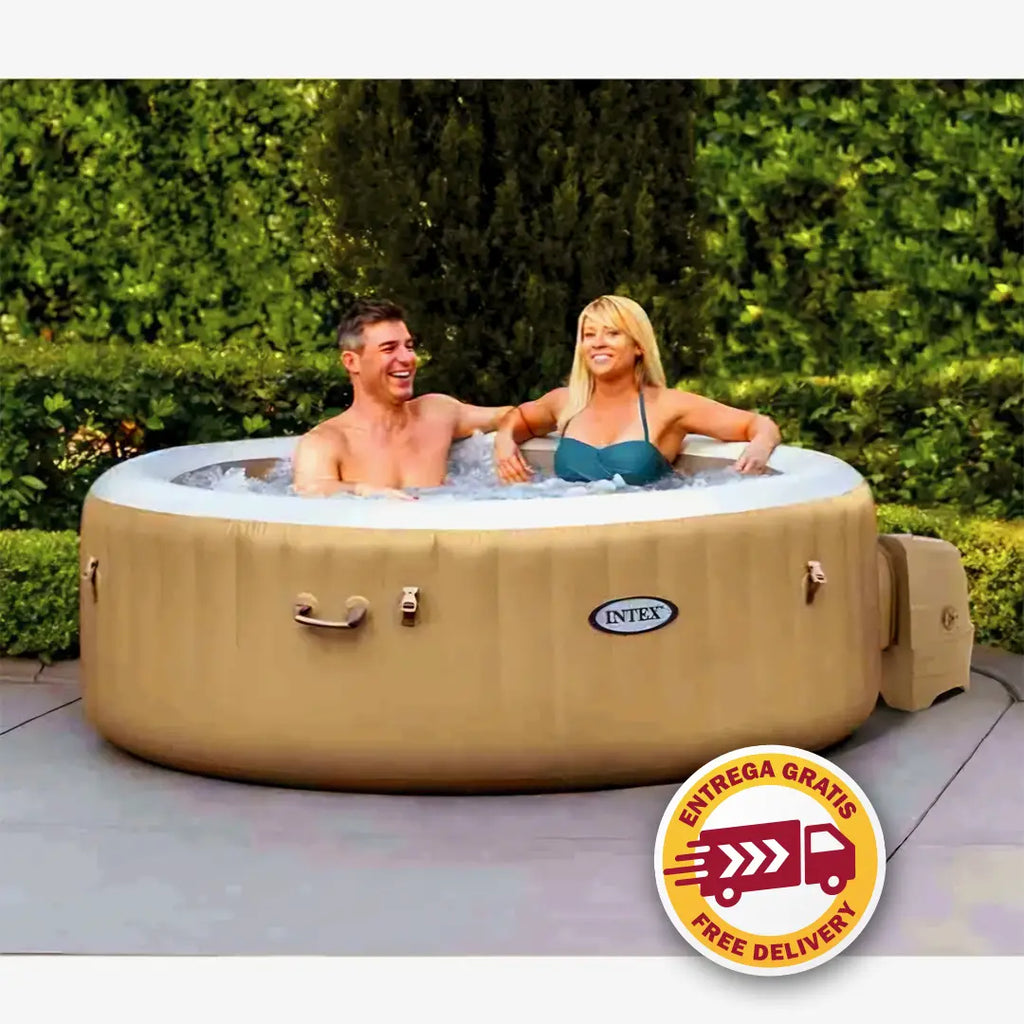 2026 2025 Intex PureSpa Bubble Massage 120-Düsen Aufblasbarer Whirlpool Spa-Set