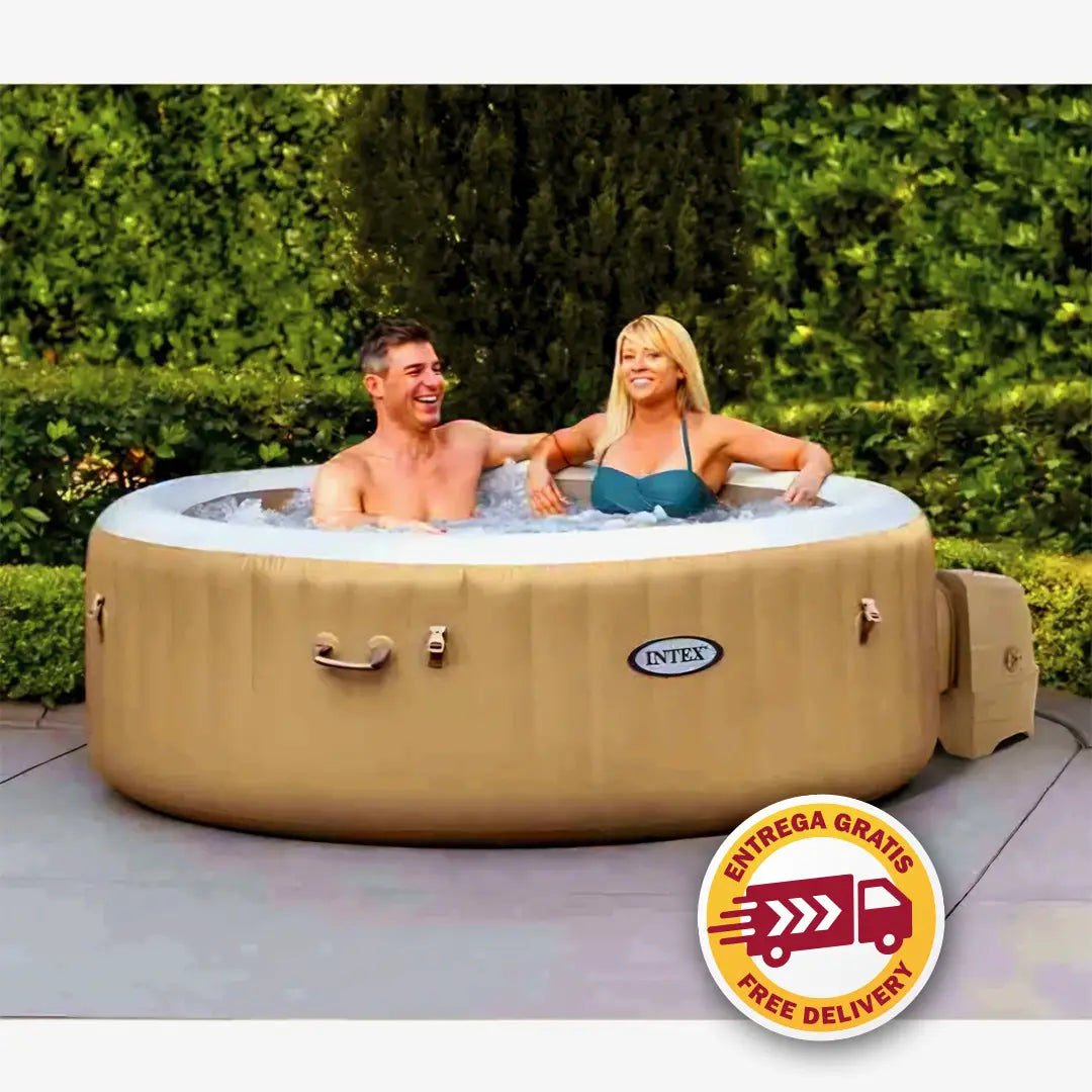 2026 2025 Intex PureSpa Bubble Massage 120-Düsen Aufblasbarer Whirlpool Spa-Set