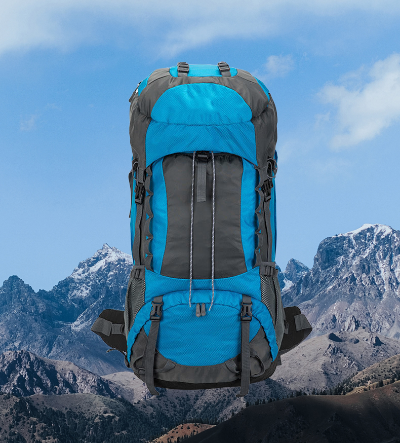 2026 Outdoor-Rucksack 70L – Hellblau