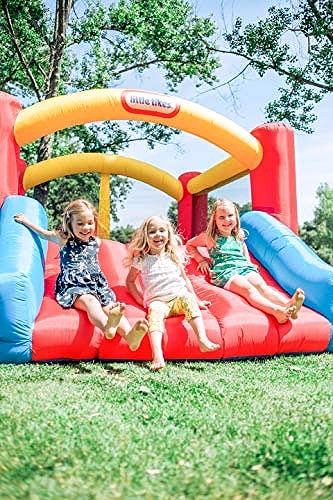2026 Little Tikes Jump ’n Slide Hüpfburg – Aufblasbare Hüpfburg mit Rutsche inkl. Hochleistungsgebläse mit GFCI & Bodenankern