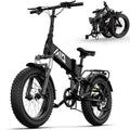 2026 TST Electric Bike, 4.0 Fat Tire Foldable Ebike, 48V 13Ah Batterie, 750W Electric Commuter Bicycle mit LCD, 20“ One-Step Folding Electric City Bike für Männer Frauen, Schwarz