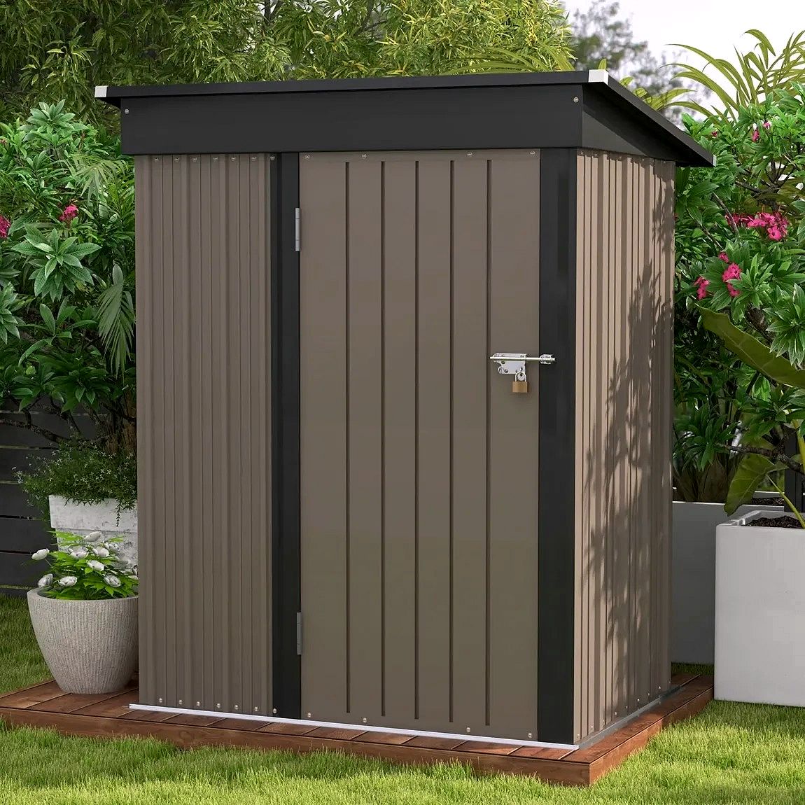 2026 Abri de jardin extérieur Patiowell 5 × 3 ft pour jardin, terrasse et pelouse