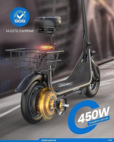 2026 URBANMAX C1 Elektroroller mit Sitz, 450W leistungsstarker Motor, bis zu 35 km Reichweite