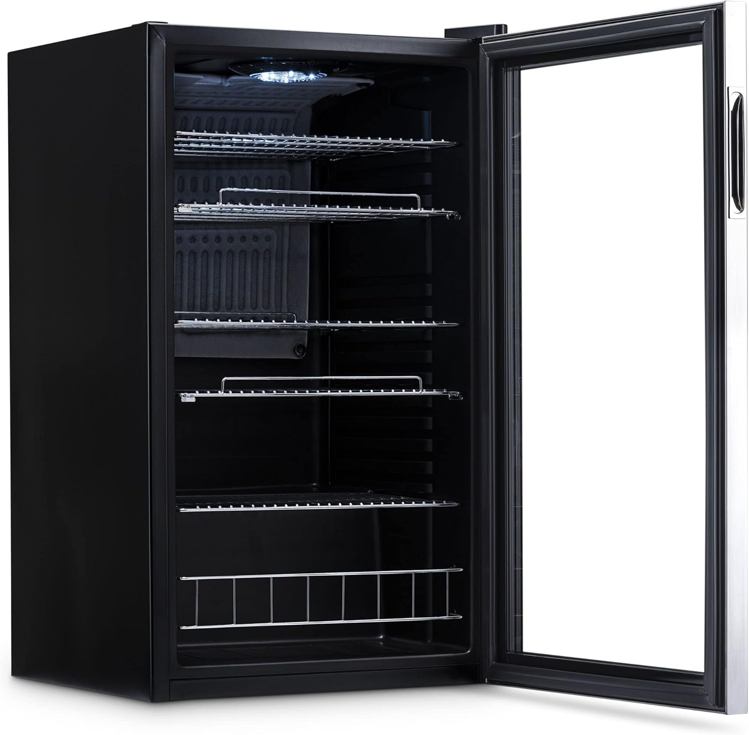 2026 Getränkekühlschrank | Freistehender Kühlschrank für 126 Dosen mit Glastür mit Scharnier rechts | Mini-Getränkekühlschrank, perfekt für Bier, Wein, Limonade und kühlere Getränke