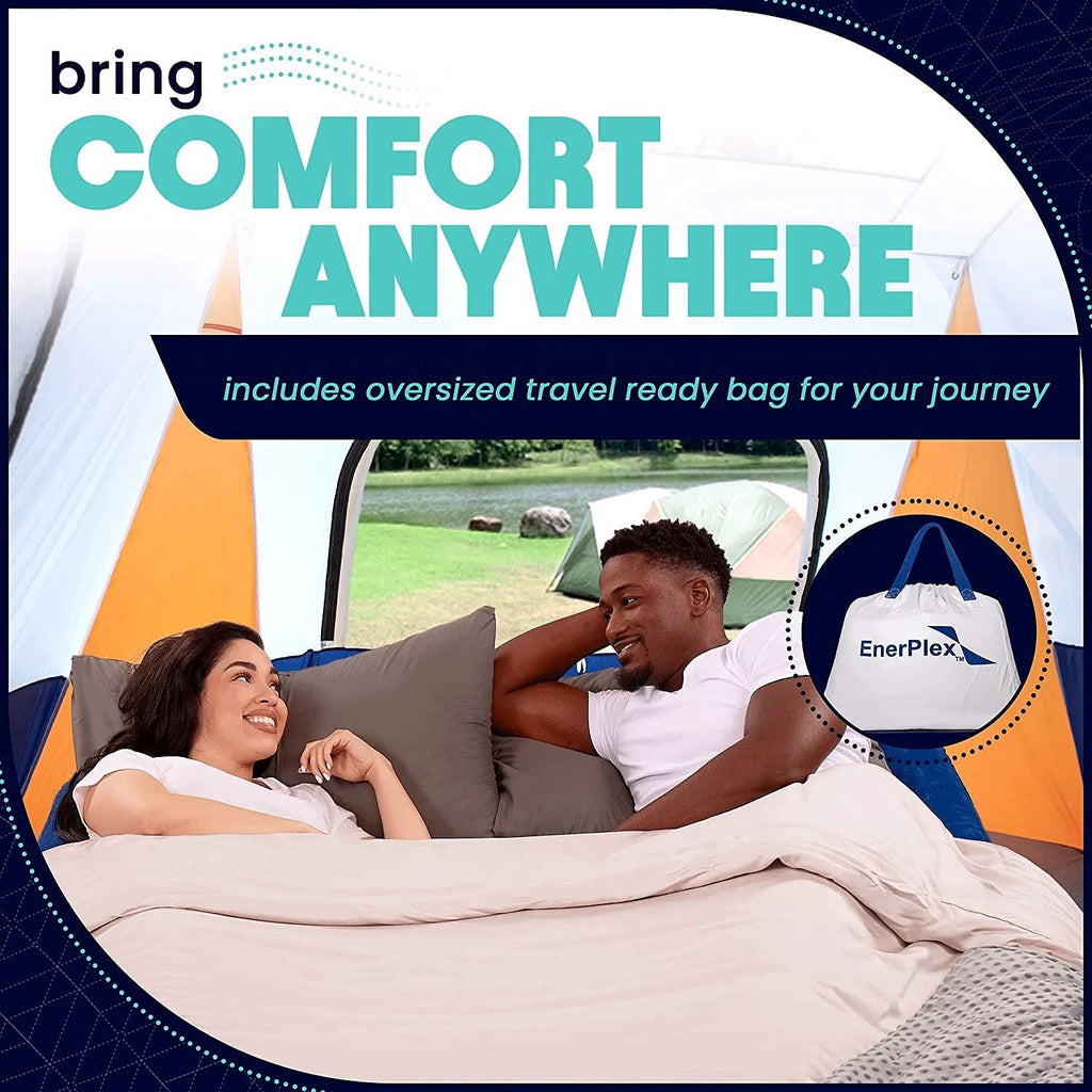 2026 Matelas Gonflable EnerPlex avec Pompe Intégrée – Matelas Gonflable Double Hauteur pour Camping, Maison & Voyage – Queen, 13 Pouces