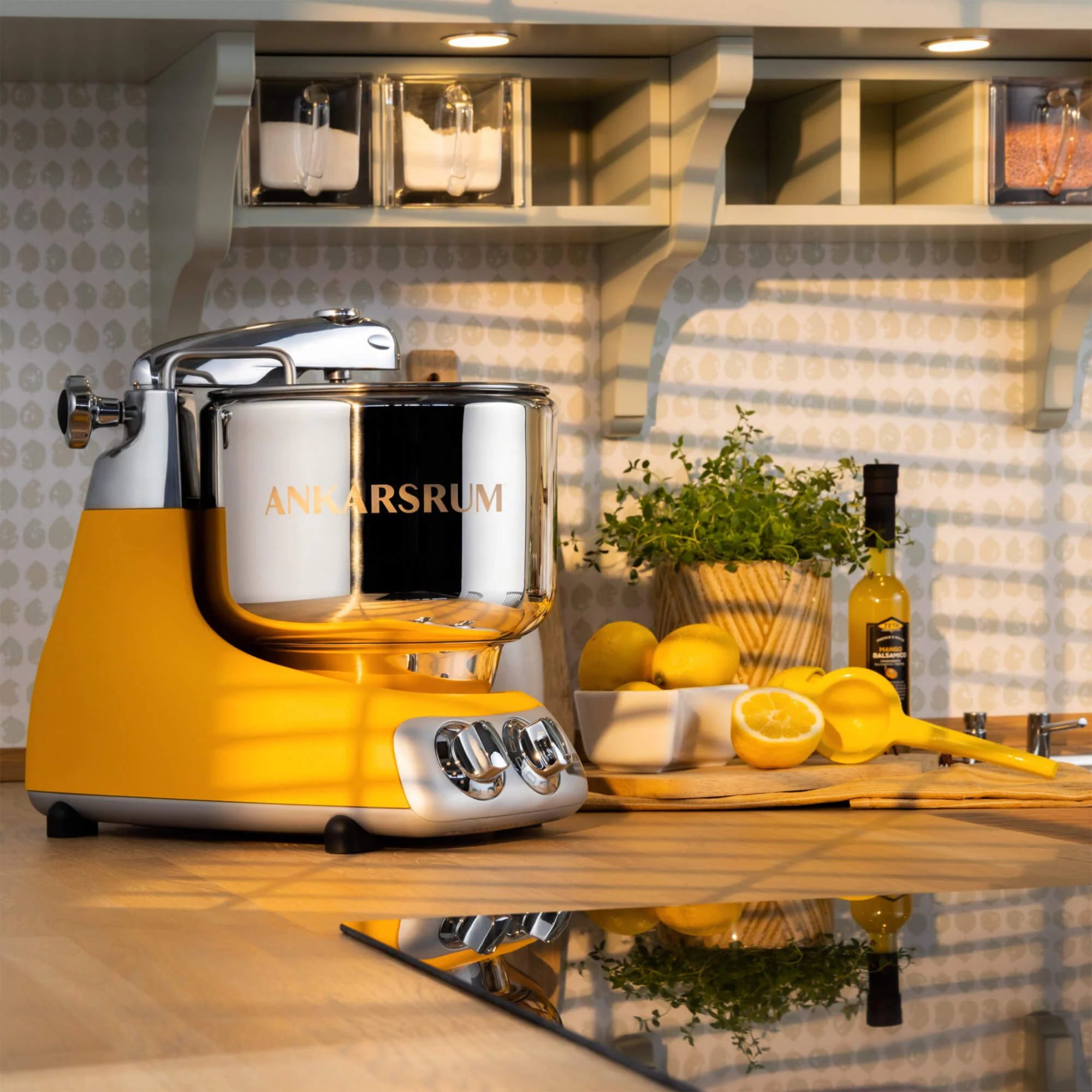2026 2025 Ankarsrum Assistent Original 6230 Küchenmaschine – Retro-Design, 1500W, 7L Edelstahl, 16 Zubehörteile, 7 Jahre Garantie, Sunbeam Yellow