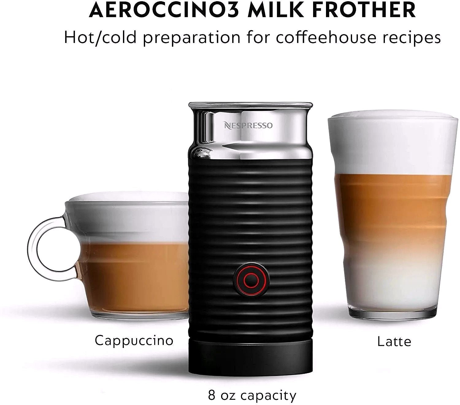 2026 Machine à café et espresso Nespresso Vertuo Plus par De'Longhi, grise, avec mousseur à lait Aeroccino