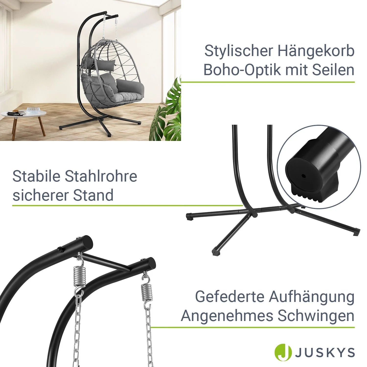 2026 Polyrattan Doppelhängesessel Aria