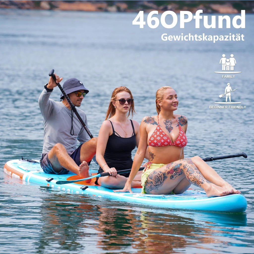2026 COOLCAA 354cmx86cmx15cm Stand Up Paddling Board mit Premium SUP Zubehör, Tragkraft bis 210kg, SUP Board für Erwachsene und Jugendliche Aller Niveaus
