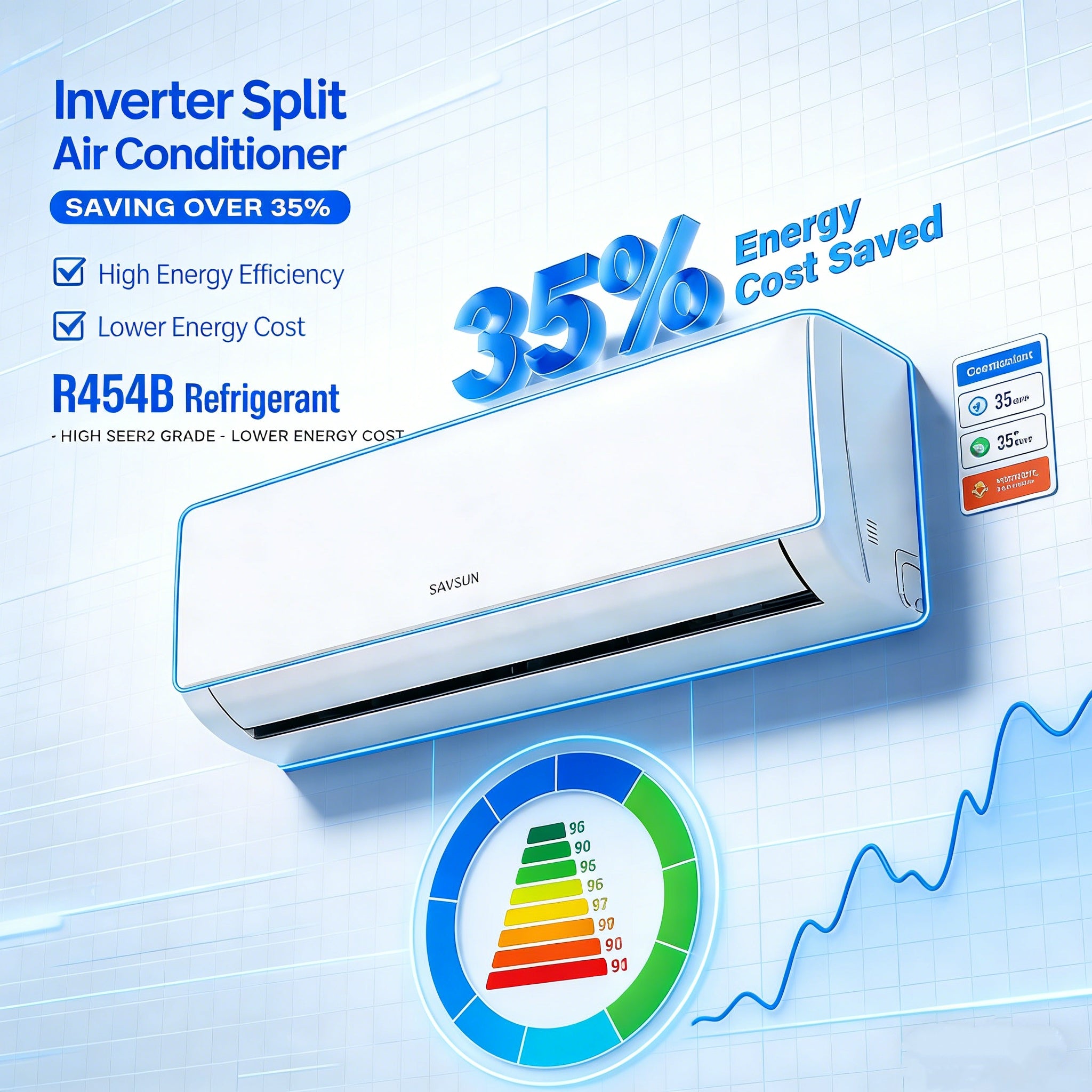2026 9,000 BTU 19 SEER2 115V Mini Split Air Conditioner with Heat Pump Ductless Inverter & Install Kit