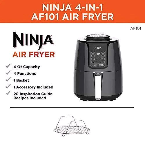 2026 Friteuse à air Ninja AF101, 4 Qt, Noir/Gris
