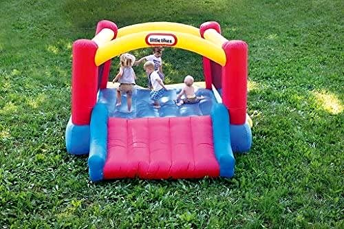 2026 Little Tikes Jump ’n Slide Hüpfburg – Aufblasbare Hüpfburg mit Rutsche inkl. Hochleistungsgebläse mit GFCI & Bodenankern