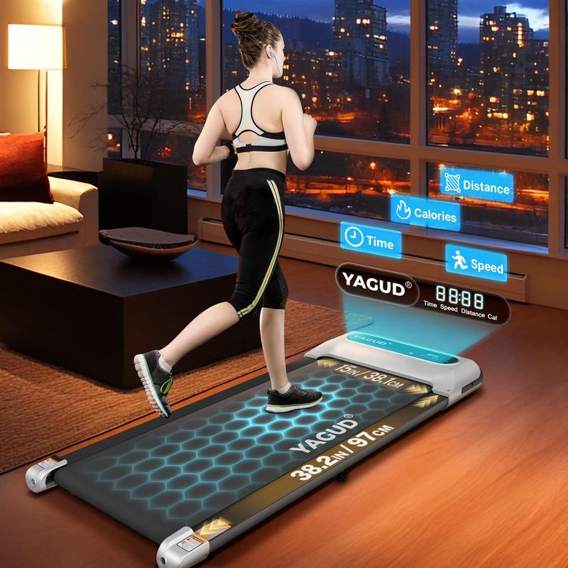 2026 [BLACKFRIDAY]Yagud Walking Pad with Wheels,Remote Control, LED Display, Portable Under Desk Treadmill for Small Spaces, Home/Office Exercise Equipment Fitness Workout Calories