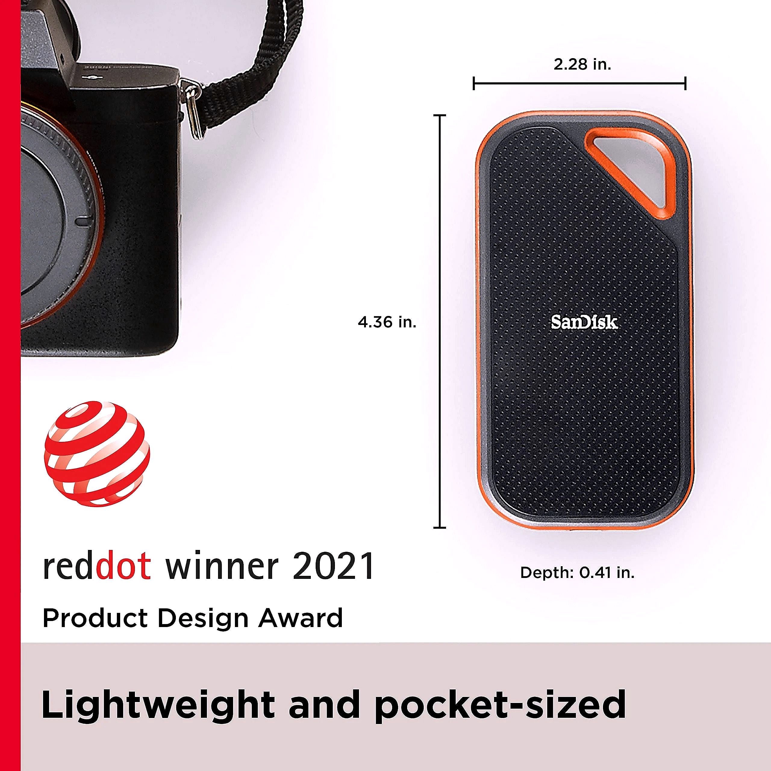 2026 SanDisk Extreme PRO SSD Portable 1 To – Jusqu’à 2000 Mo/s SSD NVMe HAUTE PERFORMANCE