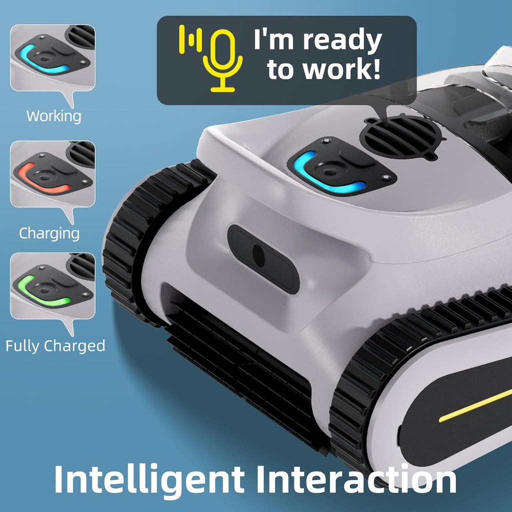 2026 Crab Kabelloser Roboter-Poolsauger, Wandklettern, automatischer Poolreiniger, geeignet für Wände und Böden von 150 m² großen Pools