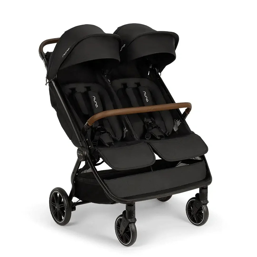 2026 2025 Nuna TRVL dubl Geschwisterwagen – Caviar | Leichter Doppelkinderwagen ab Geburt, kompatibel mit PIPA™ Babyschalen