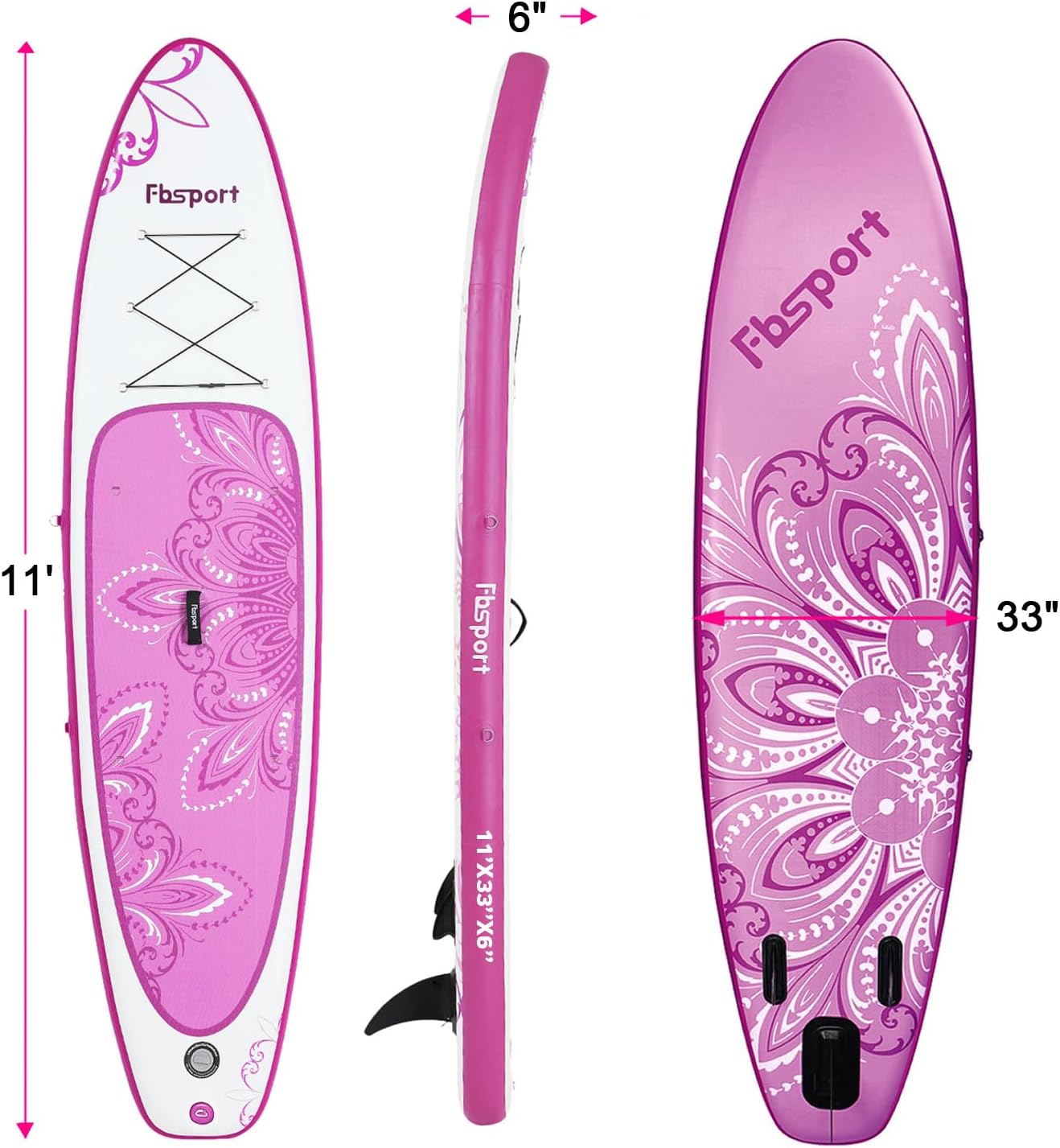 2026 Premium-Stand-Up-Paddle-Board, Yoga-Board mit strapazierfähigem SUP-Zubehör und Tragetasche | Breiter Stand, Surf-Kontrolle, rutschfestes Deck, Leine, Paddel und Pumpe für Jugendliche und Erwachsene