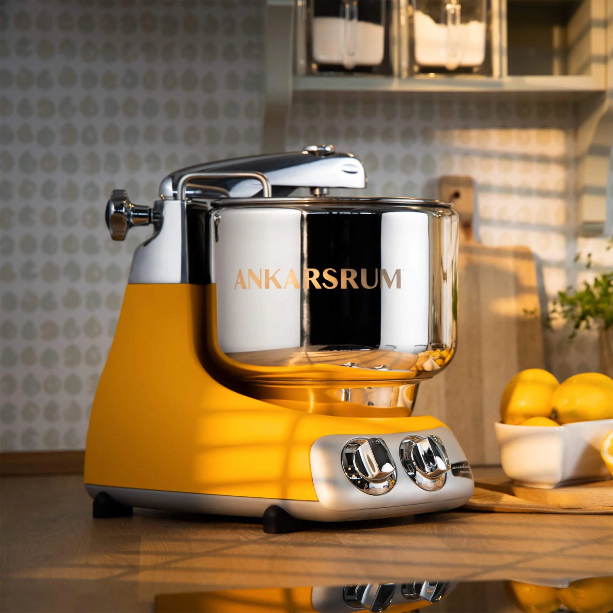 2026 2025 Ankarsrum Assistent Original 6230 Küchenmaschine – Retro-Design, 1500W, 7L Edelstahl, 16 Zubehörteile, 7 Jahre Garantie, Sunbeam Yellow