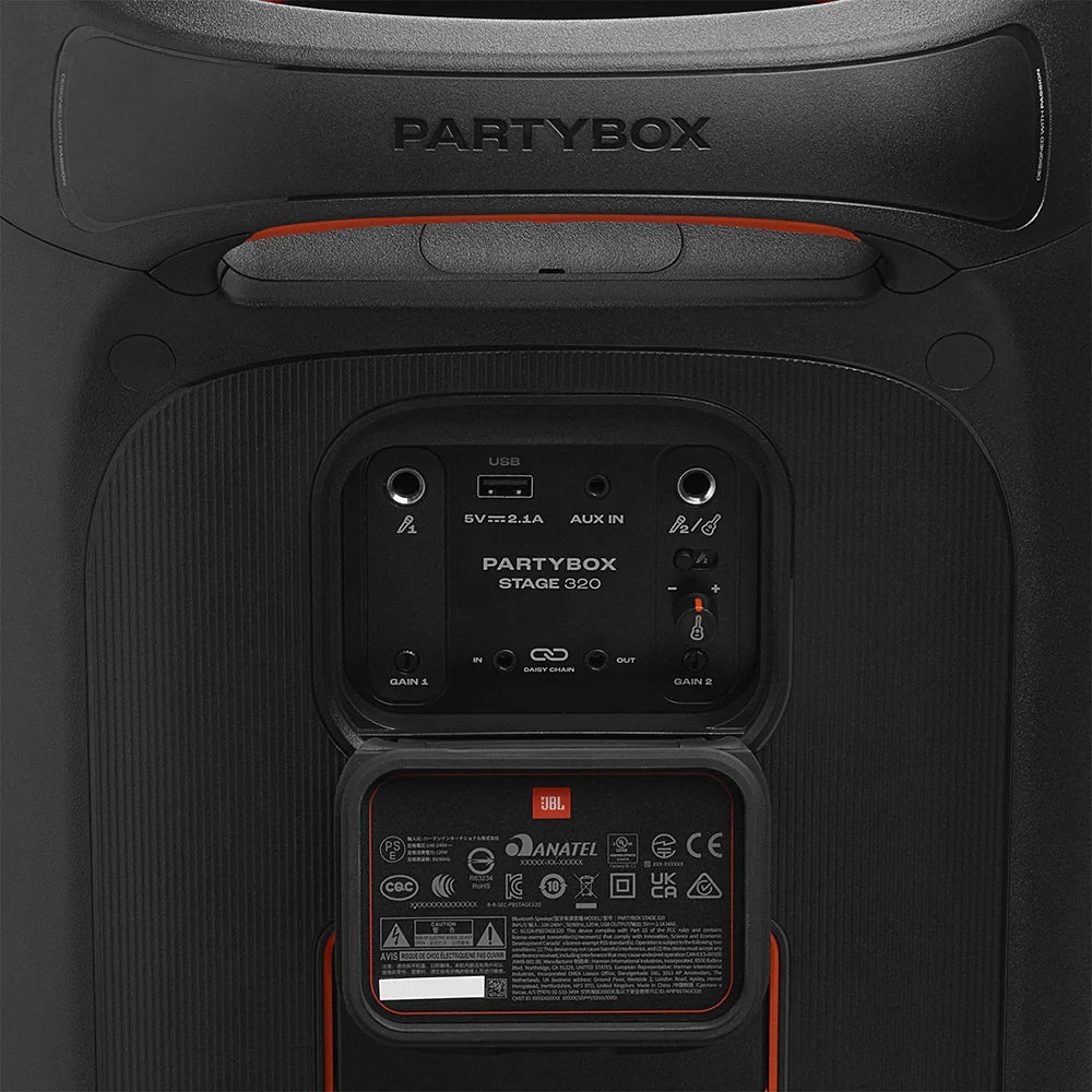 2026 2025 JBL PartyBox Stage 320 Tragbarer Bluetooth-Party-Lautsprecher – Schwarz | JBLPBSTAGE320UK